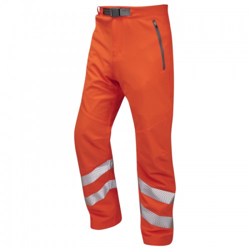 Leo Workwear Landcross Orange Hi Vis Stretch Work Trouser